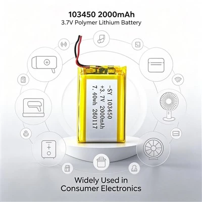 103450 Batteria al litio per cuffie Bluetooth